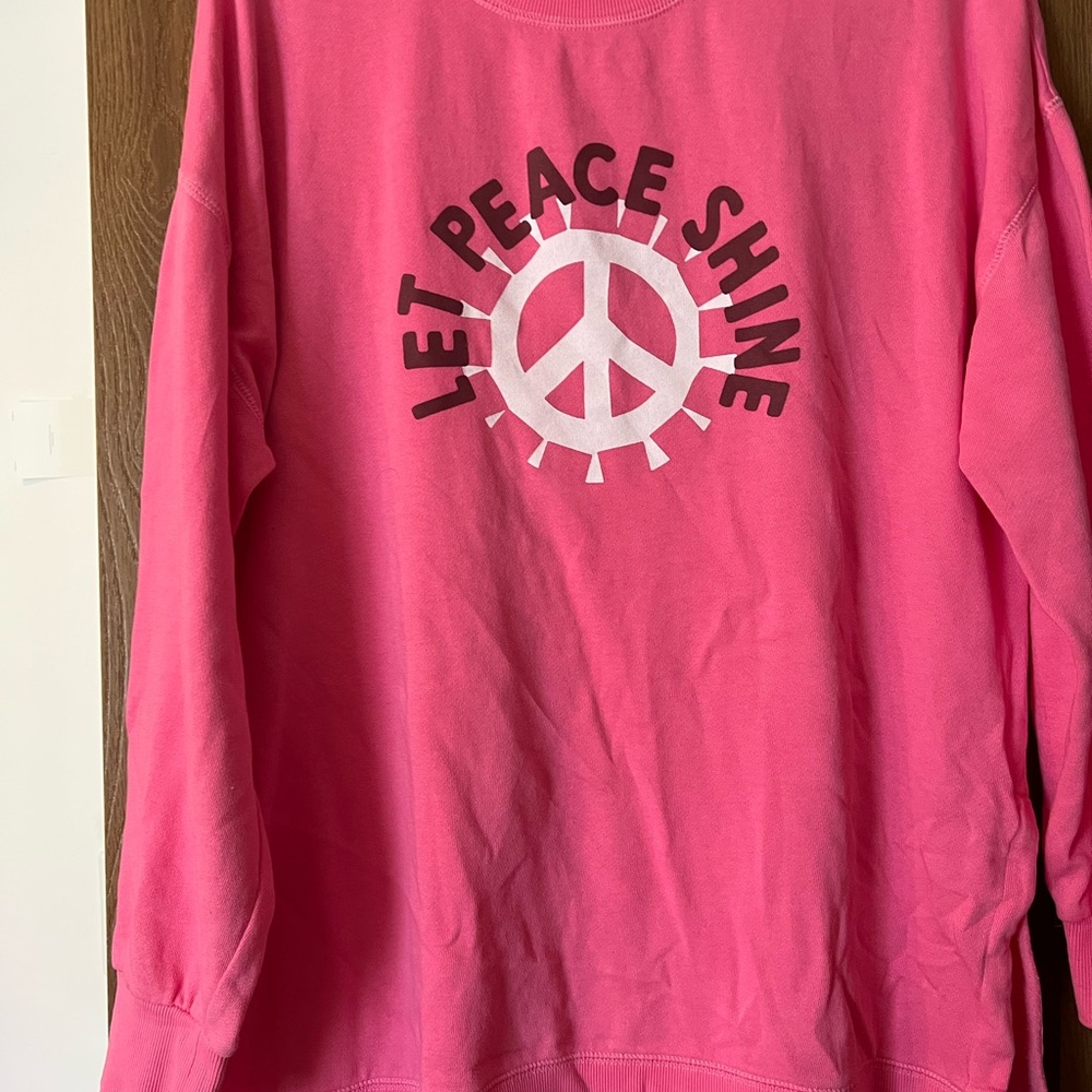 Pink let Peace shine Sweatshirt